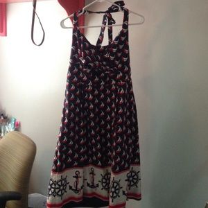 nautical halter dress