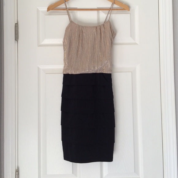 Black and gold dress