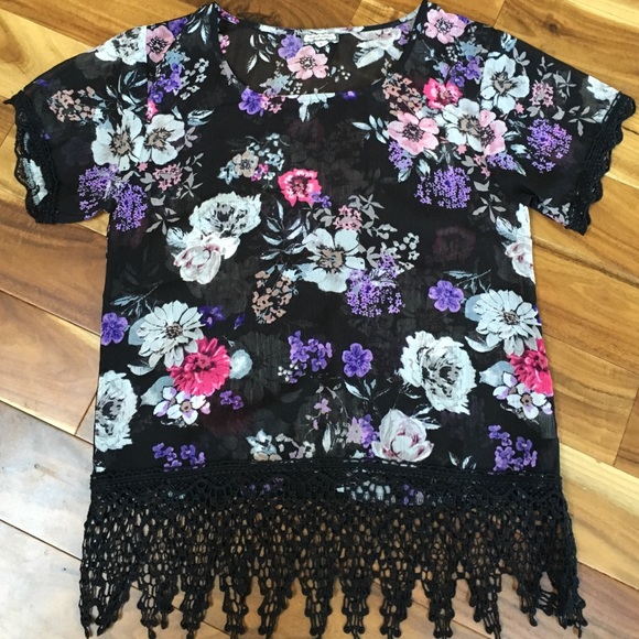 Patterned sheer top