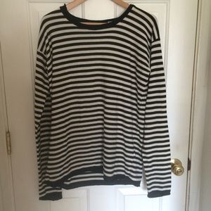 Striped long sleeve sweater