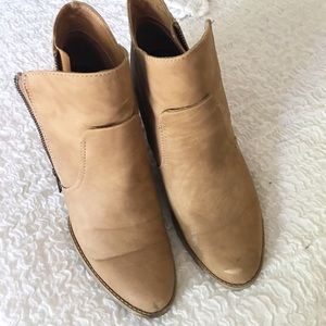 Dolce Vita Suede Ankle Booties - Tan