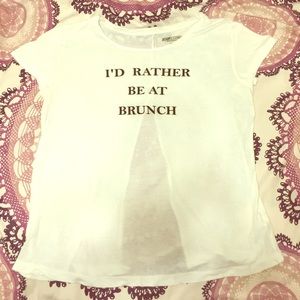 Express "I'd Rather Be At Brunch" Short Sleeve Tee