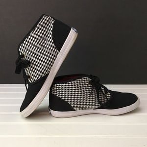 Black and White high top Keds