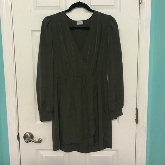 Long sleeve wrap dress
