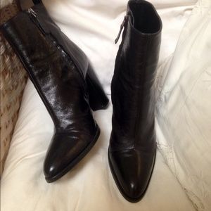 Real leather worn once black zara boots