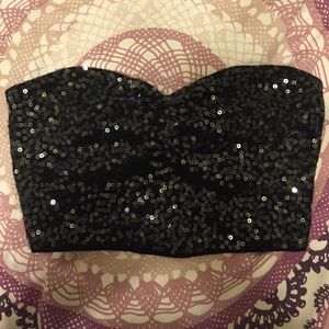 Express Sequin Crop Bandeau