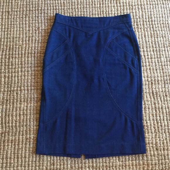 Fendi denim pencil skirt