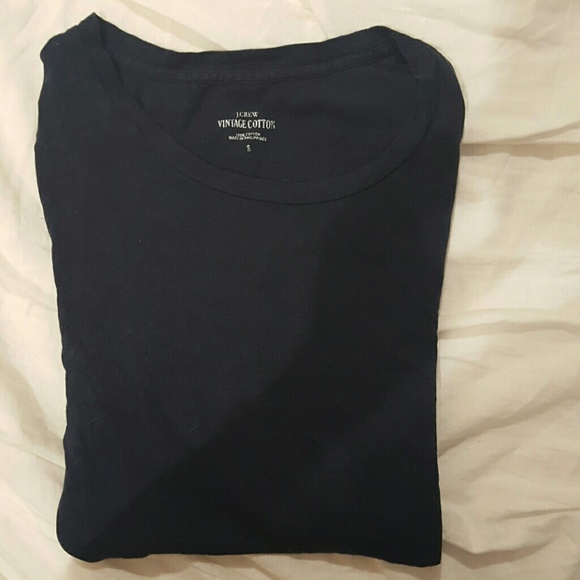 J. Crew Navy Scoop Neck Basic Tee