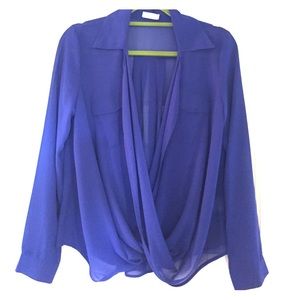 Navy Shear Blouse