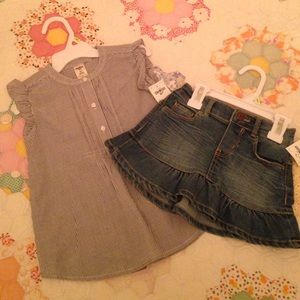 Oshkosh shirt and skirt