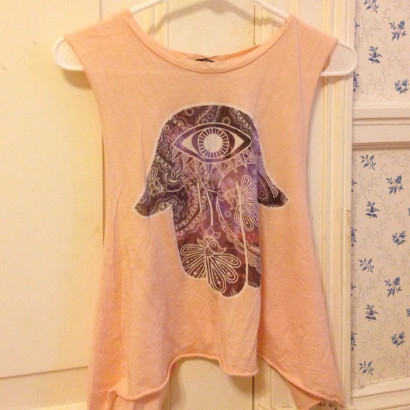 Hamsa Open Back Light Pink Tank - Picture 3 of 4