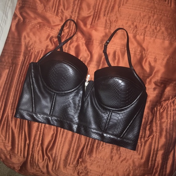 Leather Charlotte Russe Crop Top