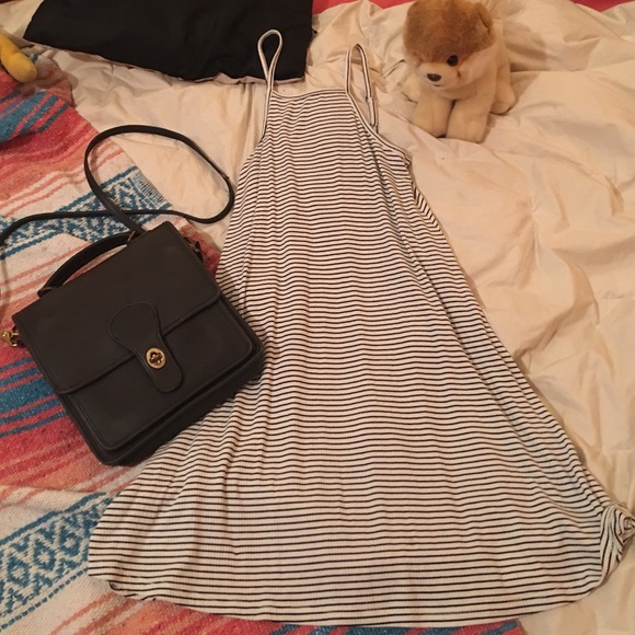 Black & white striped halter dress 🌸 s