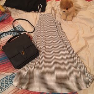 Black & white striped halter dress 🌸 s