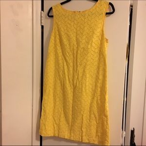 Size 10 yellow eyelet Loft shift
