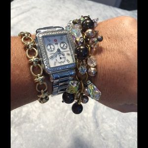 Swarovski Crystalized bracelet in gold org. $199