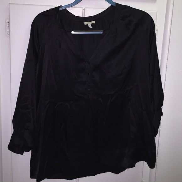 Black silk blouse