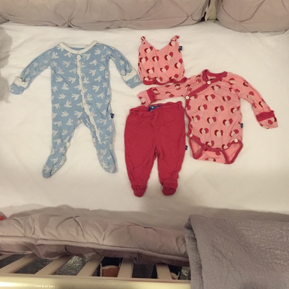 Kickee pants rare kimono and ruffle bottom footie