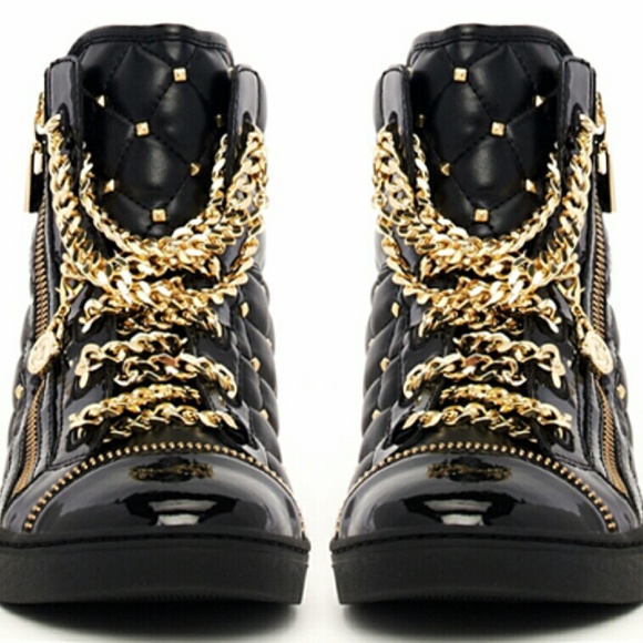 Michael Kors gold chain sneakers