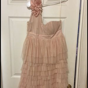 Beautiful h&m formal mesh dress w/ one shoulder
