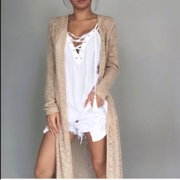 LAST!! Burnt Tan Latte Cardi - Picture 2 of 4
