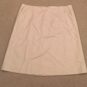Cream banana republic pencil skirt