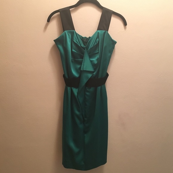WORN ONCE BCBGeneration Green/Black Cocktail Dress