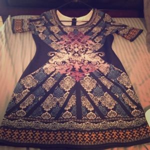 Patterned, little black dress