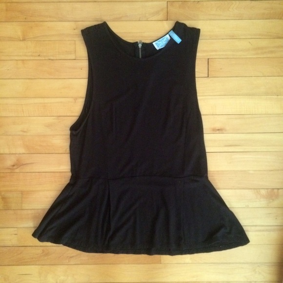 Black Peplum Tank