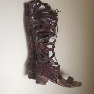 Modern Rebel snakeskin gladiators
