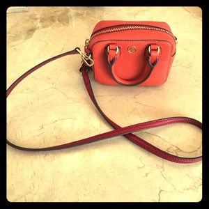 Tory burch Robinson pebbled shrunken mini satchel