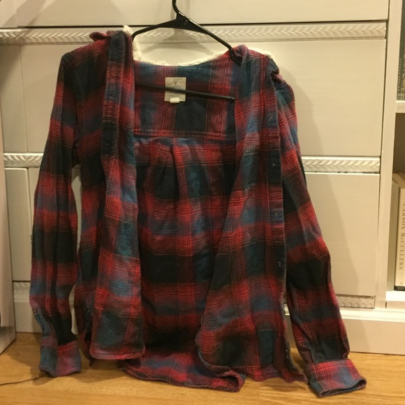 American eagle flannel with hood