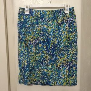 Multicolor Pencil Skirt with Pockets