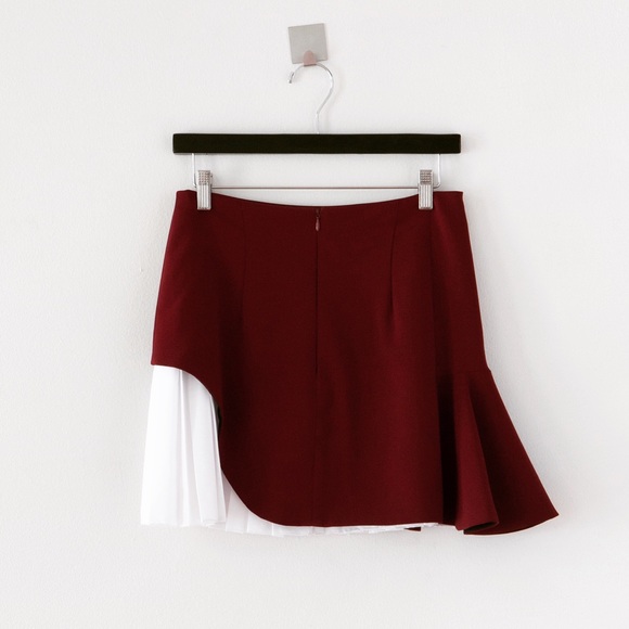 Crepe Asymmetrical Mini Skirt - Picture 2 of 5