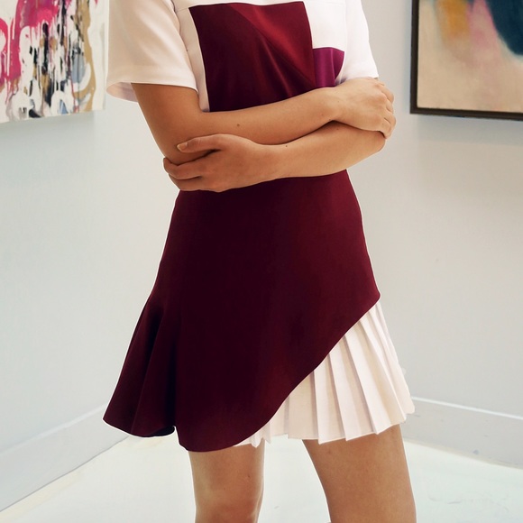 Crepe Asymmetrical Mini Skirt - Picture 3 of 5