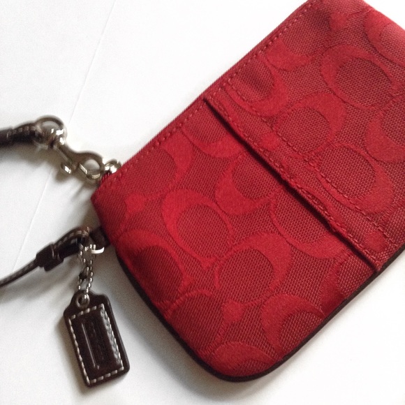 Authentic Red Coach Wristlet