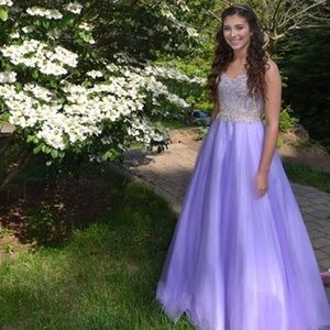 Beautiful prom dress- lavender, beaded