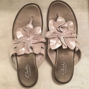 Clarks Ivory Flower Sandals