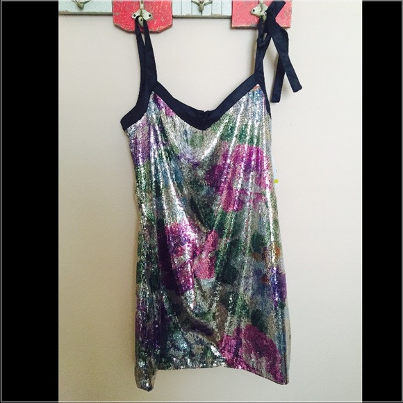NWT Sequin Short colorful Dress