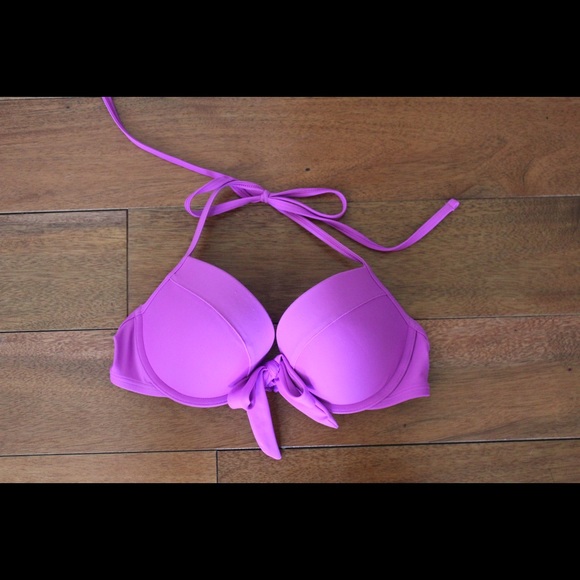 Aerie pink push-up bikini top