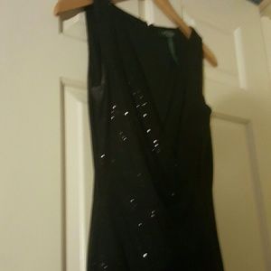Ralph Lauren Beaded dress with sheer overlay