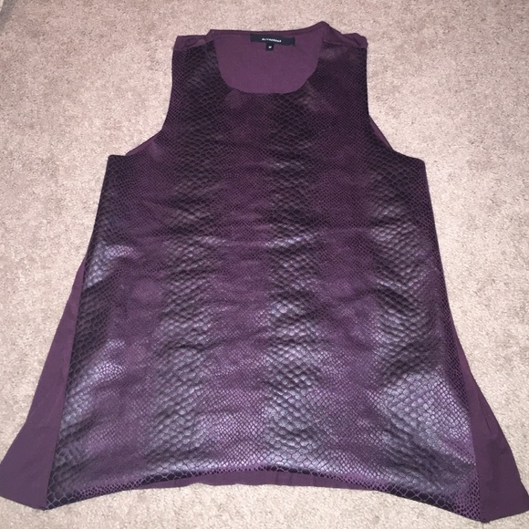Burgundy/Merlot colored snake skin top