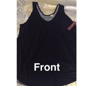 Merona Navy blue patterned tank