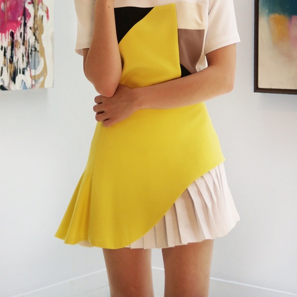 Wool-blend Asymmetrical Mini Skirt - Picture 3 of 4