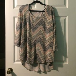 Chevron dress top