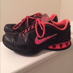 Nikes Dark Gray Leather and Pink
