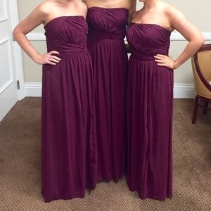 Maroon Bridesmaid dress