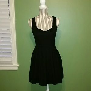 Black fit and flare dress