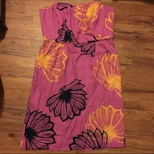Floral Strapless Anthropologie Dress, 10