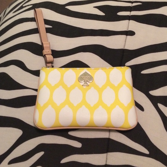 Kate Spade lemon wristlet